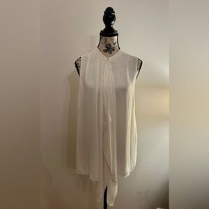 H&M Cream Asymmetrical Sleeveless Blouse